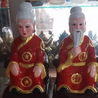 Bộ tượng cửu huyền thất tổ đất nung 40cm