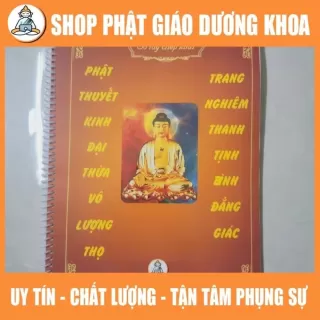 10 QUYỂN VỞ CHÉP CHỮ MỜ KINH ĐẠI THỪA VÔ LƯỢNG THỌ CHỮ MỜ LÒ XO KHỔ A5