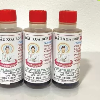 Dầu Xoa Bóp Gia  Truyền ĐẶC BIỆT (Lương Y Nguyễn Thị Thu Thủy) Thuỷ Long nắp đỏ