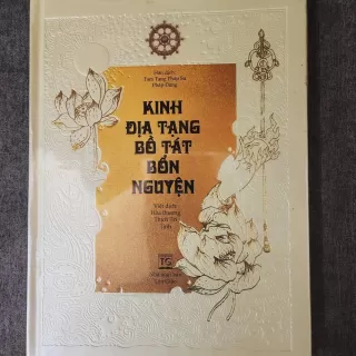 KINH ĐỊA TẠNG A4  BÌA VÀNG TO RỎ ẤN TỐNG